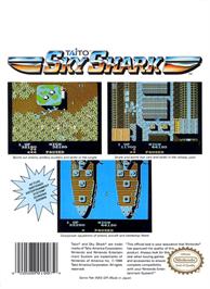 Box back cover for Sky Shark on the Nintendo NES.