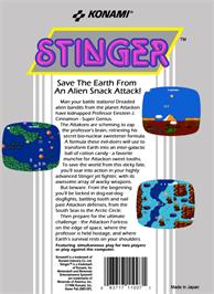 Box back cover for Stinger on the Nintendo NES.
