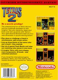 Box back cover for Tetris 2 on the Nintendo NES.