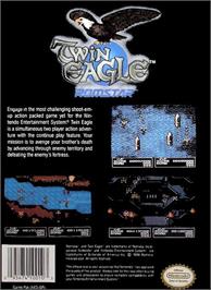 Box back cover for Twin Eagle - Revenge Joe's Brother on the Nintendo NES.