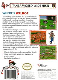 Box back cover for Where's Waldo? on the Nintendo NES.