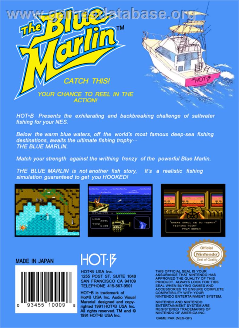 Blue Marlin - Nintendo NES - Artwork - Box Back