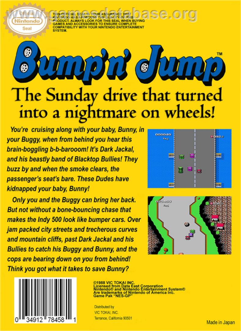Bump 'n' Jump - Nintendo NES - Artwork - Box Back