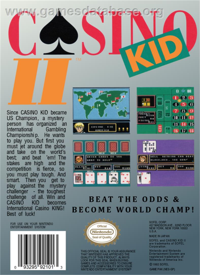 Casino Kid 2 - Nintendo NES - Artwork - Box Back