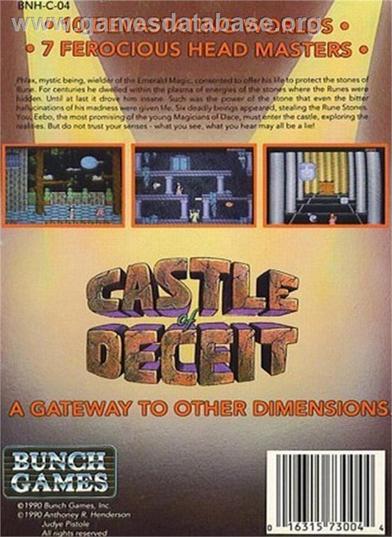 Castle of Deceit - Nintendo NES - Artwork - Box Back