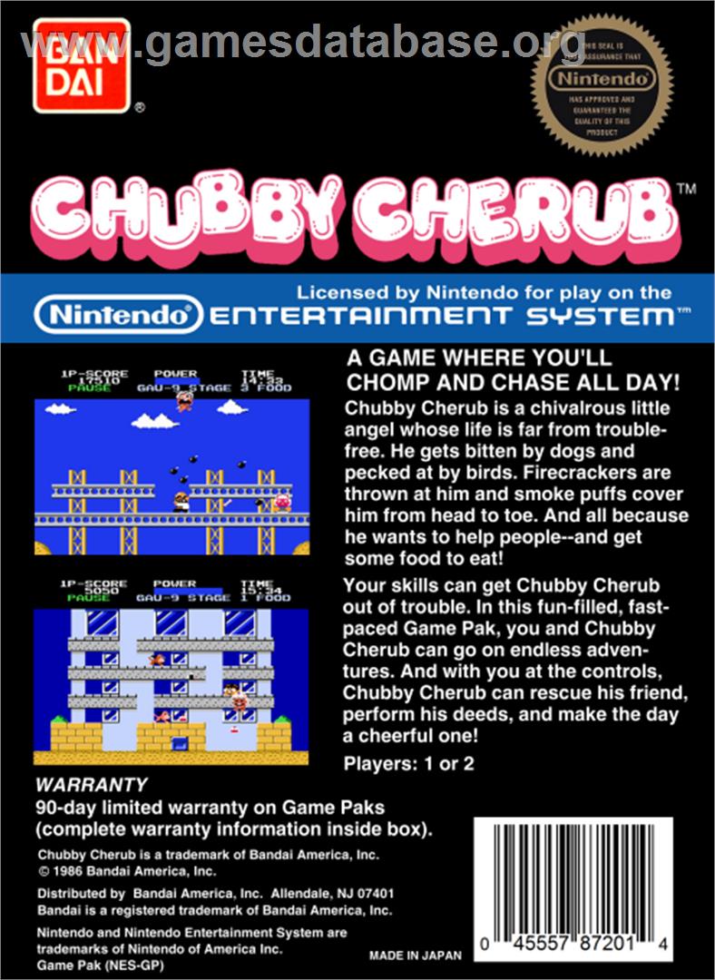 Chubby Cherub - Nintendo NES - Artwork - Box Back