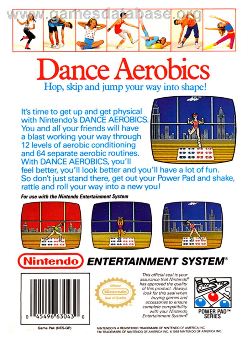 Dance Aerobics - Nintendo NES - Artwork - Box Back