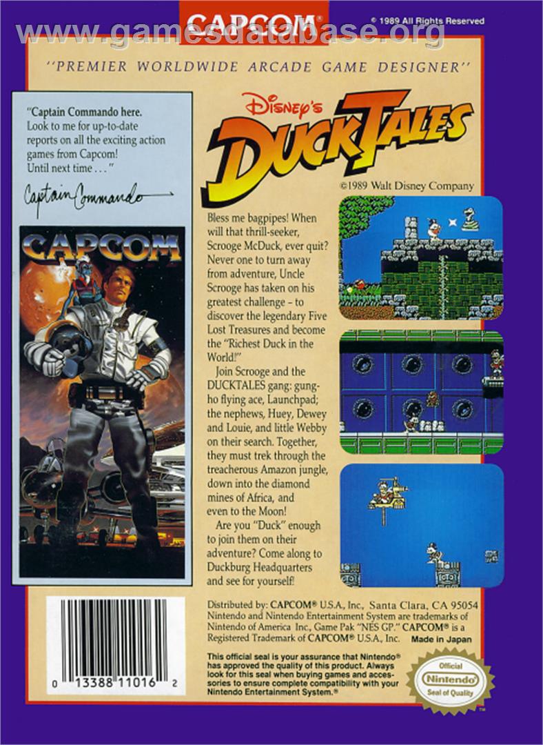 Duck Tales - Nintendo NES - Artwork - Box Back