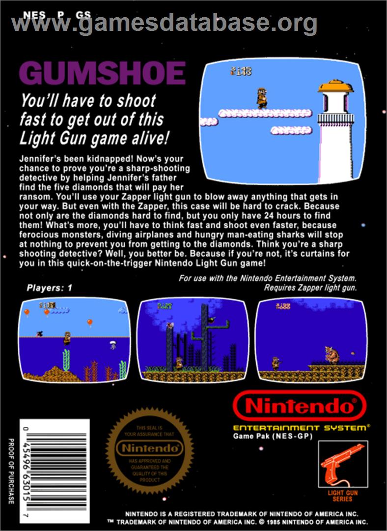 Gumshoe - Nintendo NES - Artwork - Box Back