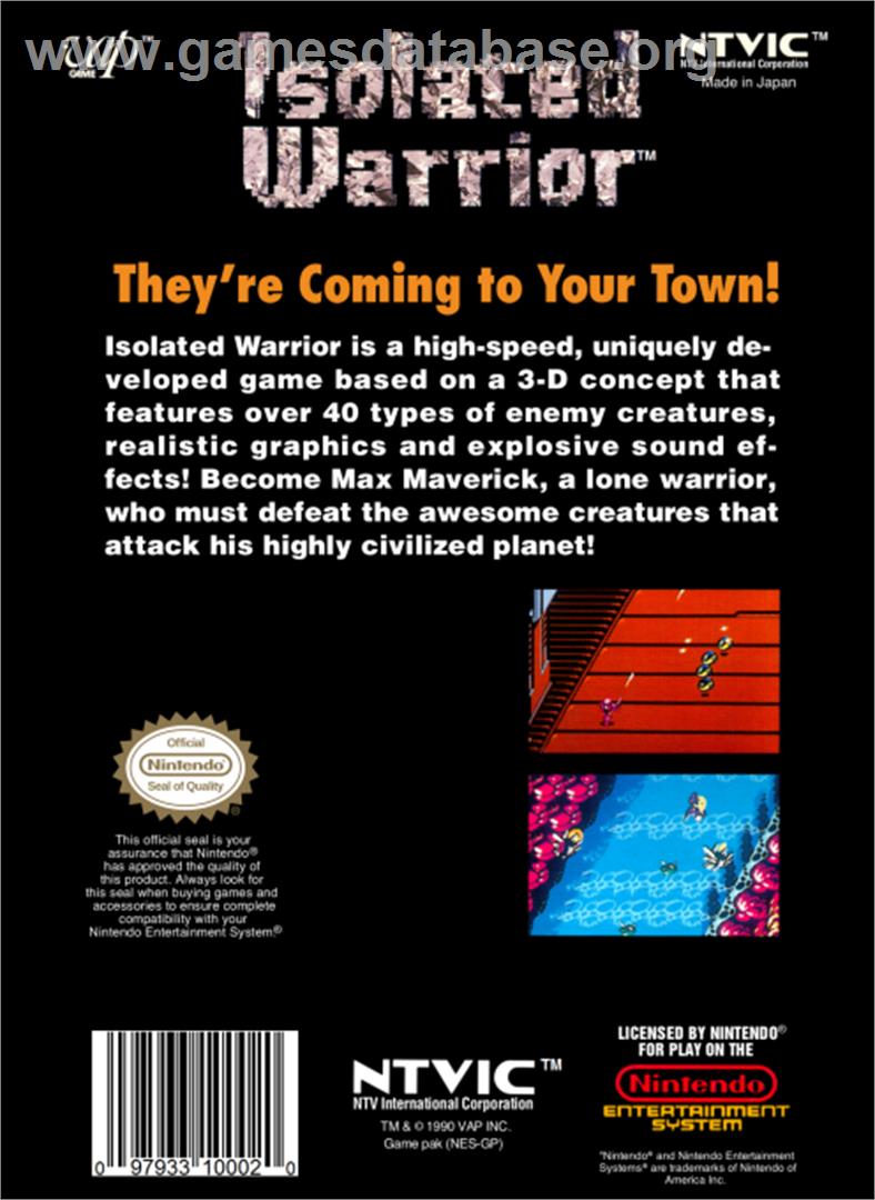 Isolated Warrior - Nintendo NES - Artwork - Box Back