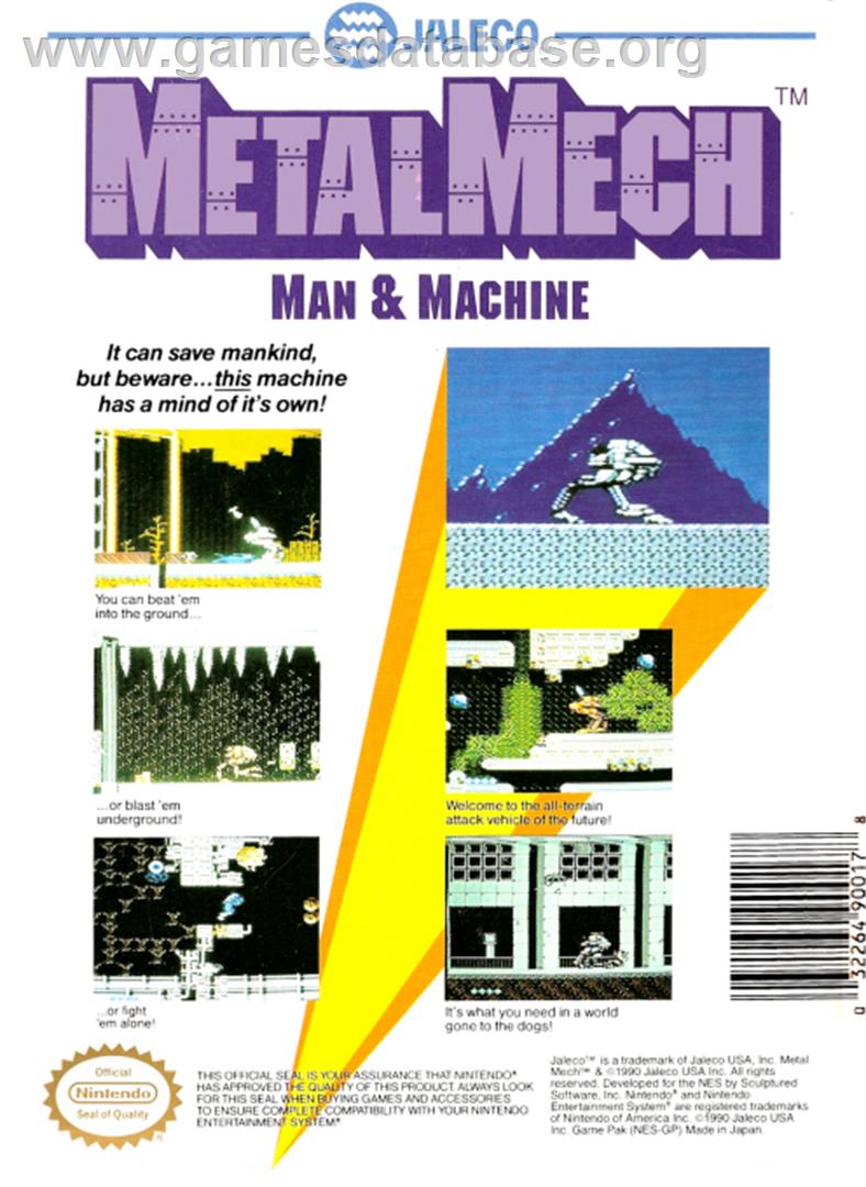 MetalMech: Man & Machine - Nintendo NES - Artwork - Box Back