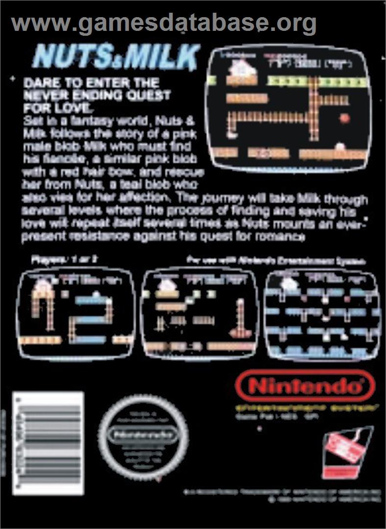 Nuts & Milk - Nintendo NES - Artwork - Box Back