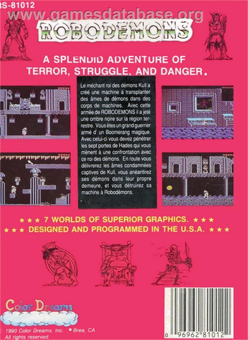 Robodemons - Nintendo NES - Artwork - Box Back