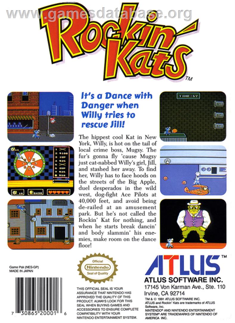 Rockin' Kats - Nintendo NES - Artwork - Box Back