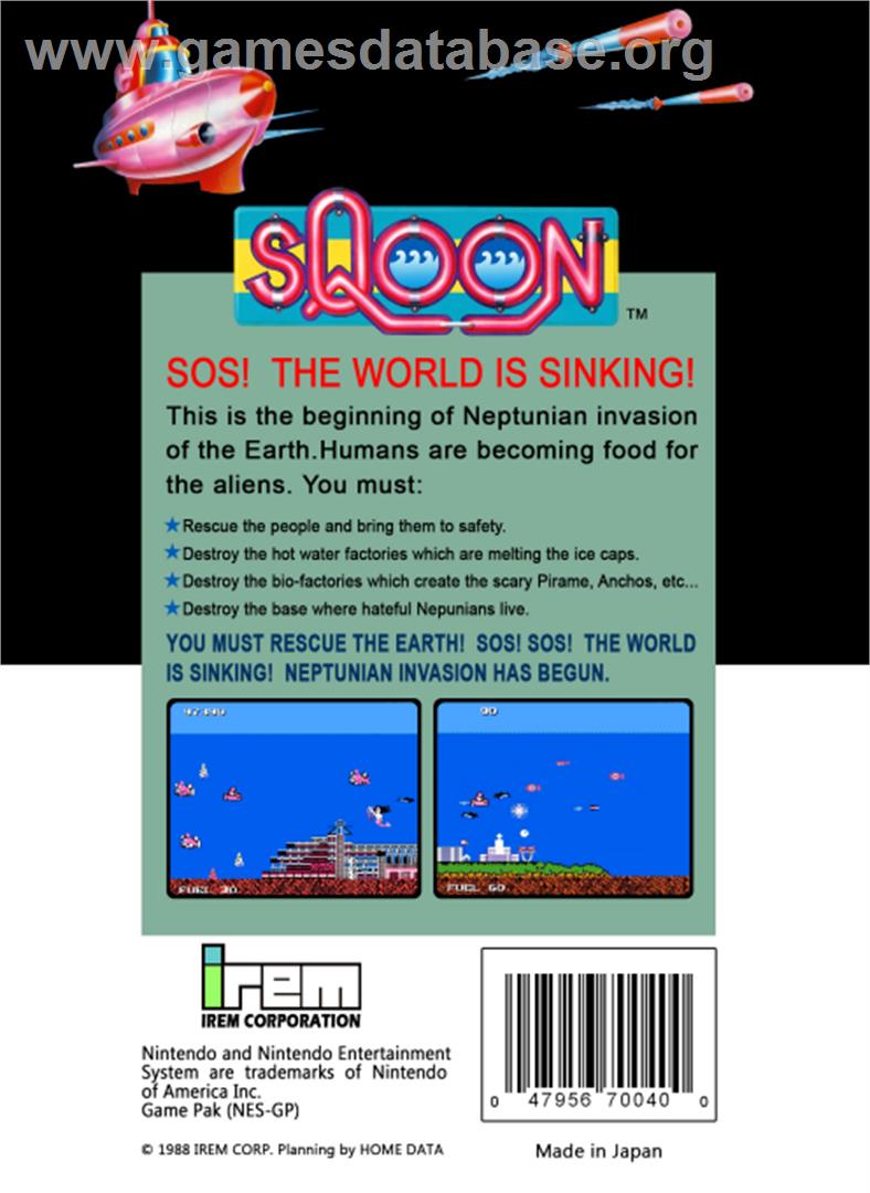 Sqoon - Nintendo NES - Artwork - Box Back