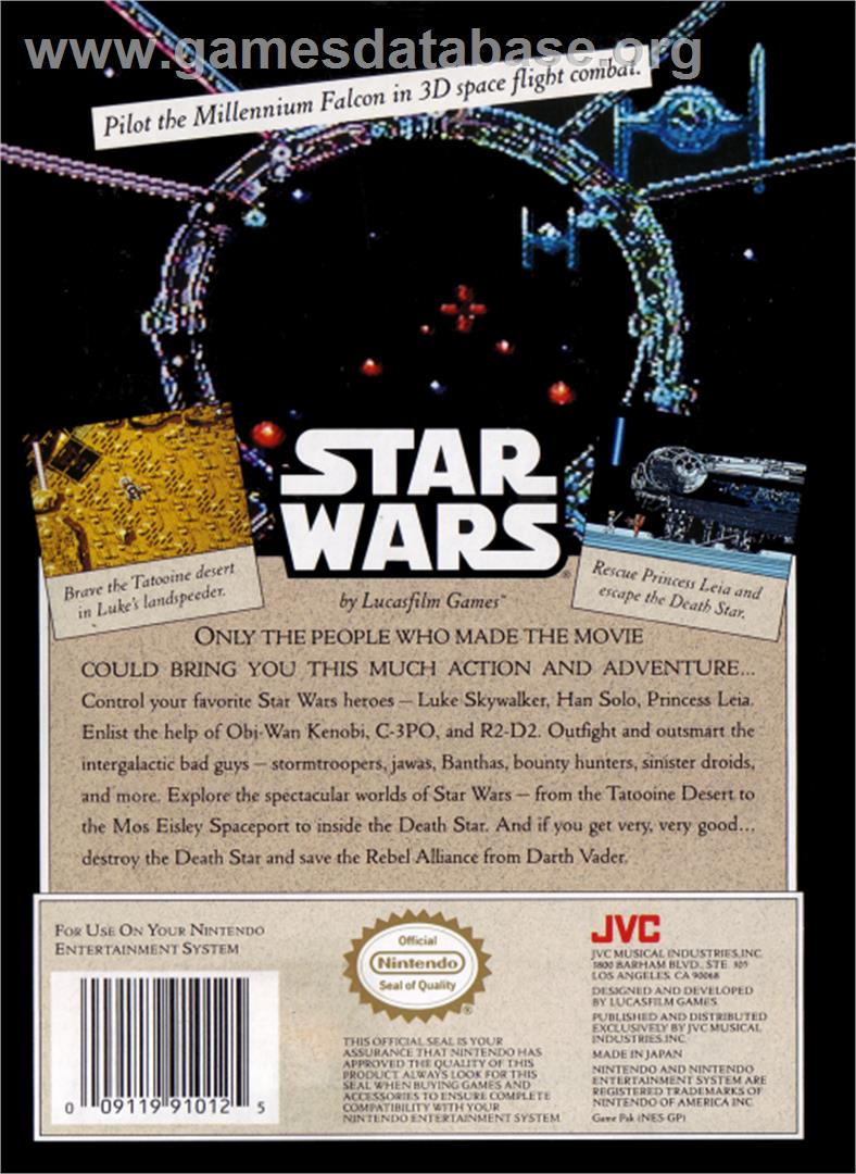Star Wars: The Empire Strikes Back - Nintendo NES - Artwork - Box Back