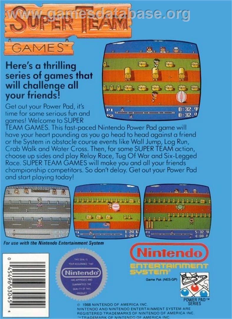 Super Team Games - Nintendo NES - Artwork - Box Back