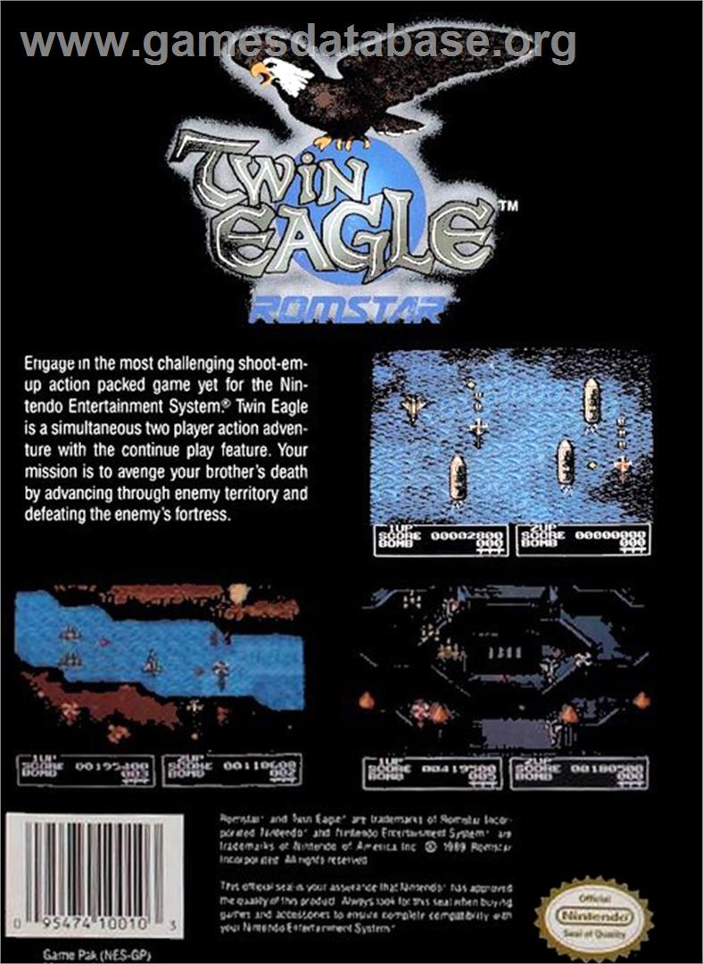 Twin Eagle - Revenge Joe's Brother - Nintendo NES - Artwork - Box Back