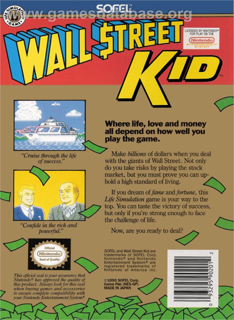 Wall Street Kid - Nintendo NES - Artwork - Box Back
