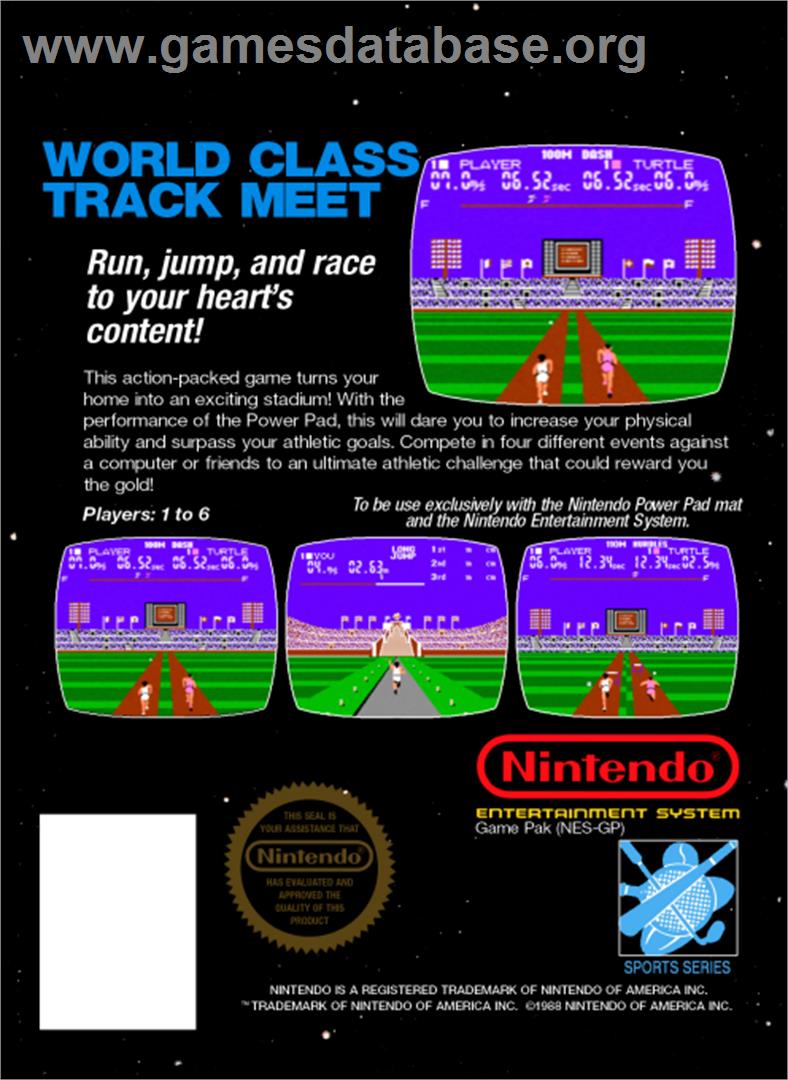 World Class Track Meet - Nintendo NES - Artwork - Box Back
