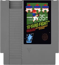 Cartridge artwork for 10-Yard Fight on the Nintendo NES.
