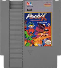 Cartridge artwork for Abadox: The Deadly Inner War on the Nintendo NES.