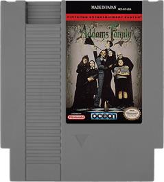 Cartridge artwork for Addams Family, The on the Nintendo NES.