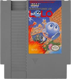 Cartridge artwork for Adventures of Lolo on the Nintendo NES.