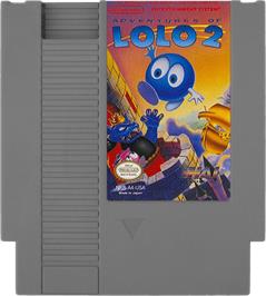 Cartridge artwork for Adventures of Lolo 2 on the Nintendo NES.