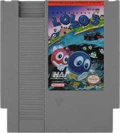 Cartridge artwork for Adventures of Lolo  3 on the Nintendo NES.