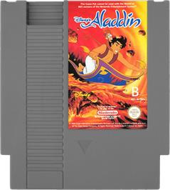 Cartridge artwork for Aladdin on the Nintendo NES.