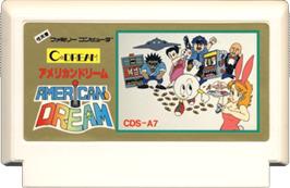 Cartridge artwork for American Dream on the Nintendo NES.