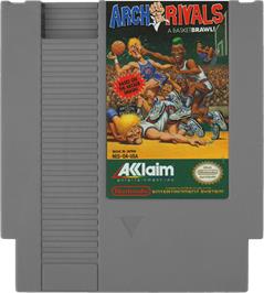 Cartridge artwork for Arch Rivals on the Nintendo NES.