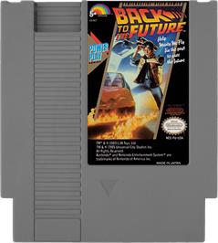 Cartridge artwork for Back to the Future on the Nintendo NES.