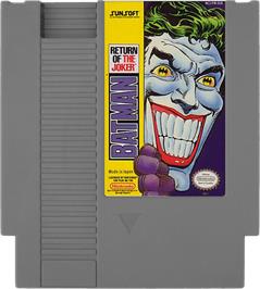 Cartridge artwork for Batman: Return of the Joker on the Nintendo NES.