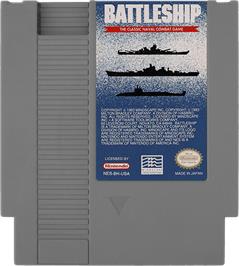 Cartridge artwork for Battleship on the Nintendo NES.