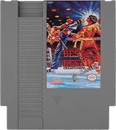 Cartridge artwork for Best of the Best Championship Karate on the Nintendo NES.