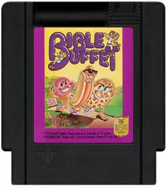 Cartridge artwork for Bible Buffet on the Nintendo NES.