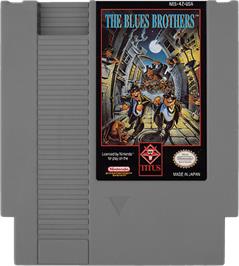Cartridge artwork for Blues Brothers on the Nintendo NES.