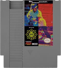 Cartridge artwork for Bo Jackson Baseball on the Nintendo NES.