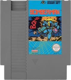 Cartridge artwork for Bomberman on the Nintendo NES.