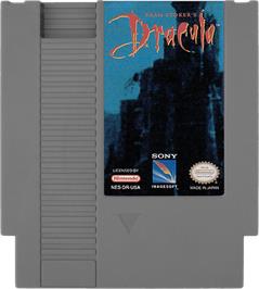 Cartridge artwork for Bram Stoker's Dracula on the Nintendo NES.