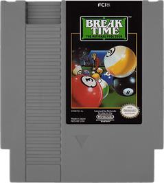 Cartridge artwork for Break Time: The National Pool Tour on the Nintendo NES.