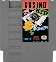 Cartridge artwork for Casino Kid on the Nintendo NES.