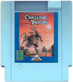Cartridge artwork for Challenge of the Dragon on the Nintendo NES.