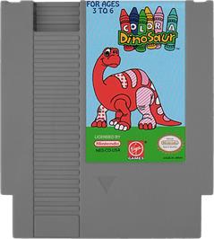 Cartridge artwork for Color a Dinosaur on the Nintendo NES.