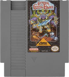 Cartridge artwork for Conquest of the Crystal Palace on the Nintendo NES.