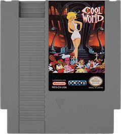 Cartridge artwork for Cool World on the Nintendo NES.