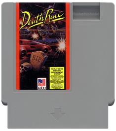 Cartridge artwork for Death Race on the Nintendo NES.