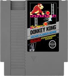Cartridge artwork for Donkey Kong on the Nintendo NES.